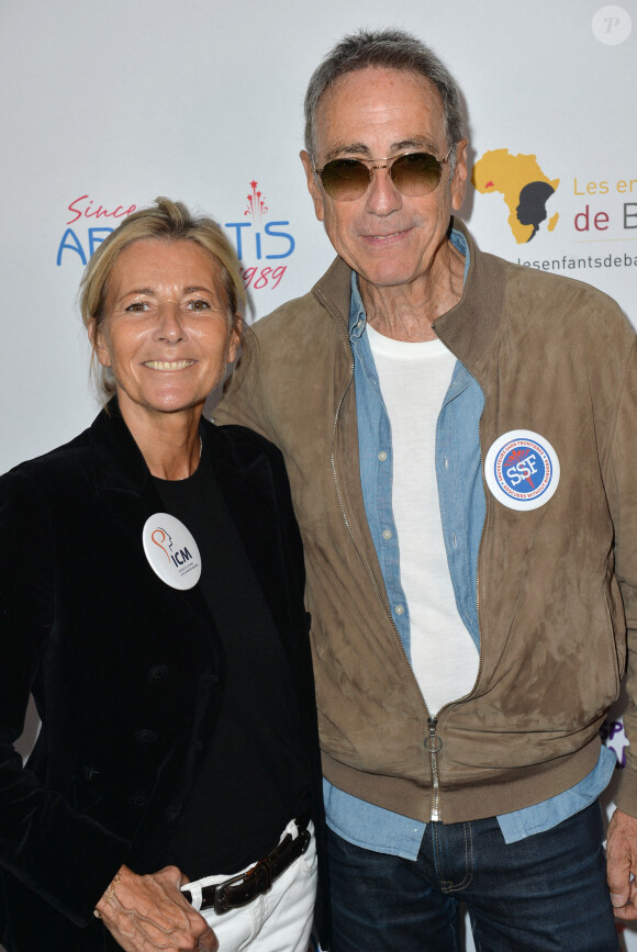 Claire Chazal et Alain Chamfort à l'opération Charity Day chez Aurel BCG partners à Paris le 11 septembre 2019. © Veeren / Bestimage