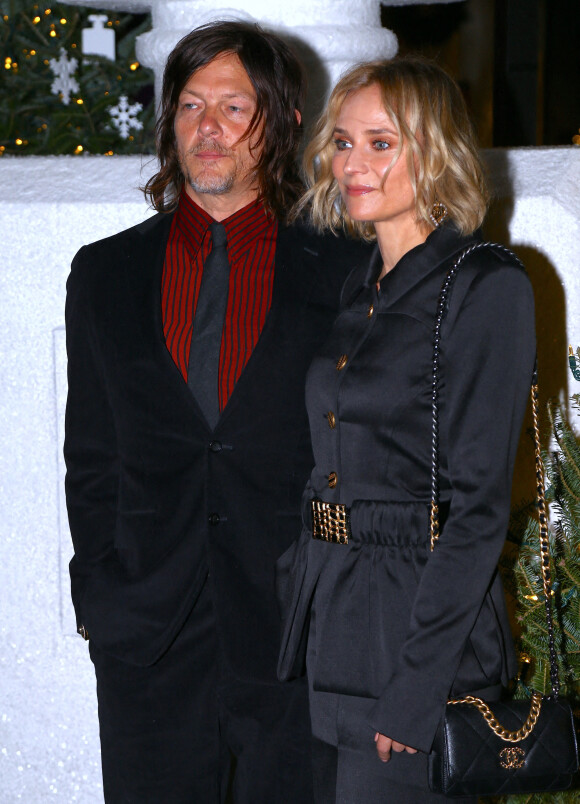 Diane Kruger et son compagnon Norman Reedus à la soirée Chanel organisée au Standard Hotel de New York, le 10 décembre 2019. 