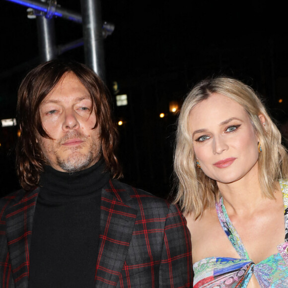 Diane Kruger et son compagnon Norman Reedus à la Fashion Week de New York, le 2 décembre 2018. 