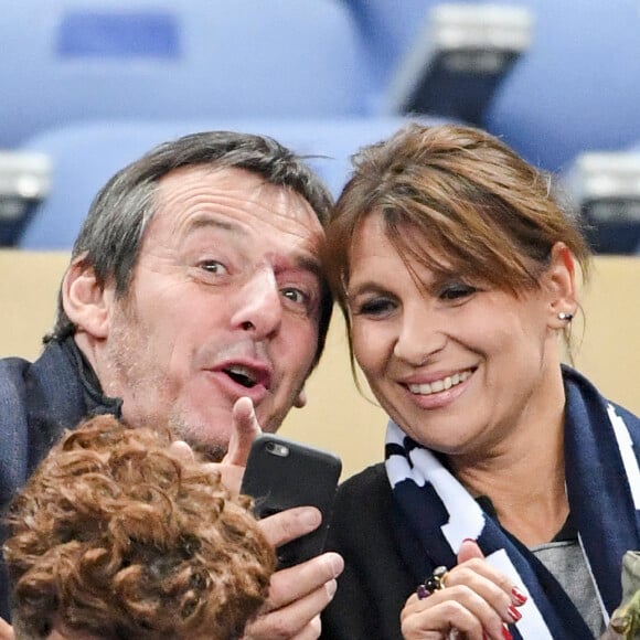 Jean-Luc Reichmann et sa femme Nathalie au Stade de France à Saint-Denis. © Pierre Perusseau/Bestimage