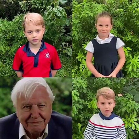 Prince George, Princess Charlotte, Prince Louis - David Attenborough répond aux questions de fans célèbres, dont le prince George, la princesse Charlotte et le prince Louis, au Royaume Uni, le 3 octobre 2020.