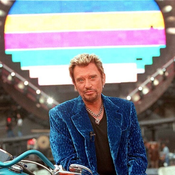 Johnny Hallyday en répétition au Stade de France, le 4 septembre 1998.