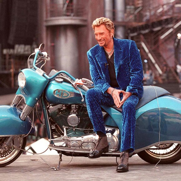 Johnny Hallyday en répétition au Stade de France.