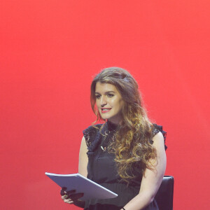 Marlène Schiappa, secrétaire d'Etat, chargée de l'Egalité des femmes et des hommes, lors de la représentation de la pièce "Les Monologues du Vagin" à Bobino. Paris, le 7 mars 2018. © Guirec Coadic/Bestimage