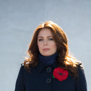 Isabelle Boulay lors des commémorations des 100 ans de la bataille de la Crête de Vimy, (100 ans jour pour jour, le 9 avril 1917) dans laquelle de nombreux Canadiens ont trouvé la mort lors de la Première Guerre mondiale, au Mémorial national du Canada, à Vimy, France, le 9 avril 2017. © Cyril Moreau/Bestimage 