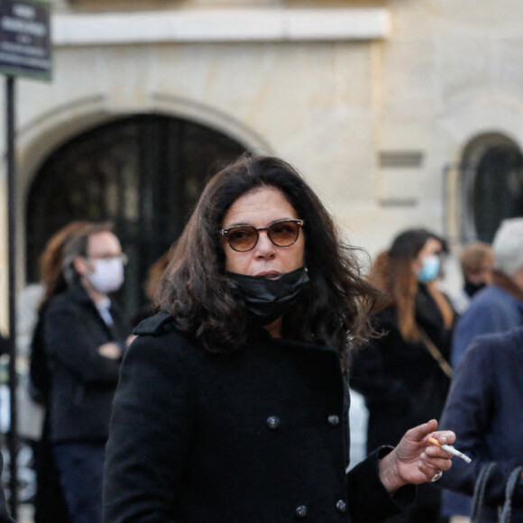 Richard Anconina - Obsèques du producteur Cyril Colbeau-Justin en la basilique Saint-Clotilde , Paris 7e, le 12 novembre 2020. © Agence / Bestimage