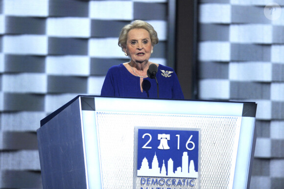 Madeleine Albright à la convention nationale du Parti démocrate à Philadelphie, le 26 juillet 2016. © Future-Image via Zuma Press/Bestimage