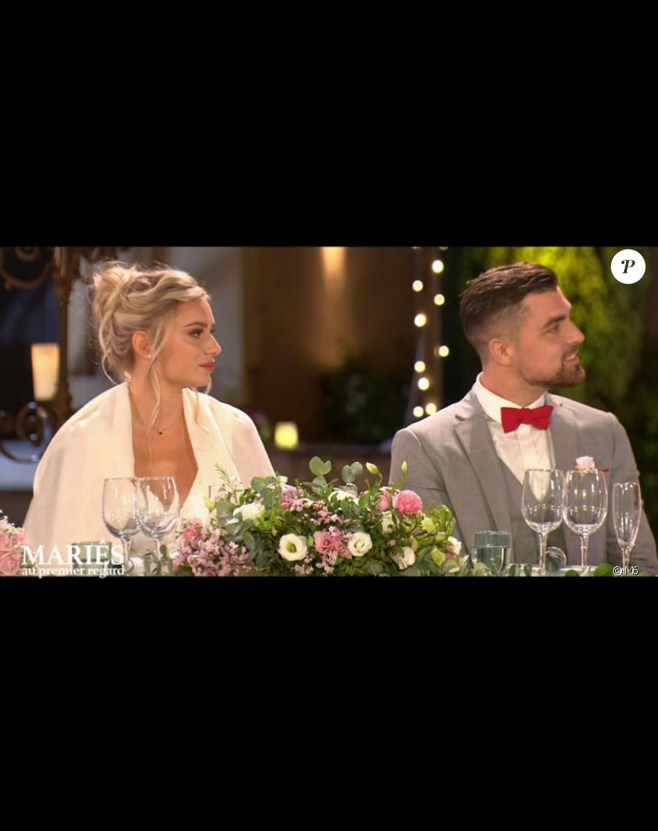 Alicia et Bruno lors de l'épisode de "Mariés au premier regard 2022" du 28 mars, sur M6