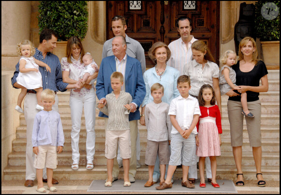 La famille royale espagnole en vacances à Majorque en 2007.