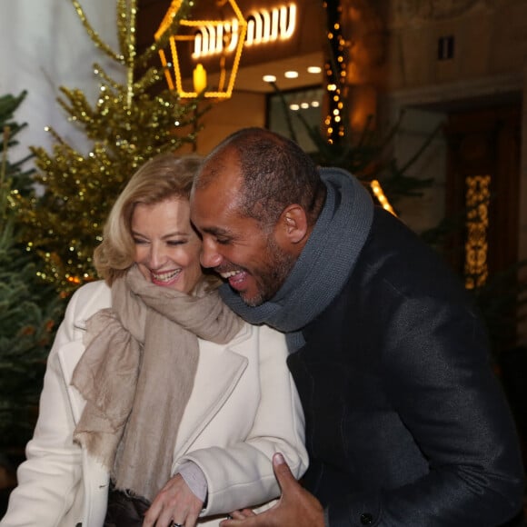 Valérie Trierweiler et son compagnon Romain Magellan lors de la soirée de lancement du "Winter Time 2018" au profit de l'association ELA à l'hôtel Sofitel rue du Faubourg Saint-Honoré à Paris, France, le 15 Novembre 2018. © Denis Guignebourg/BestImage