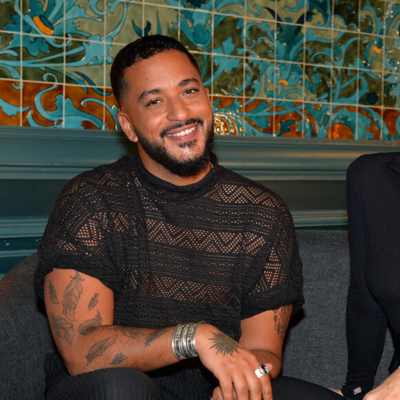 Slimane et Vitaa - Interview avec Bernard Montiel avant le concert livestream "New Live Experience" à l'Olympia à Paris. © Veeren Ramsamy / Bestimage 