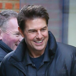 Tom Cruise sur le tournage du film "Mission impossible: Fallout" à Londres le 11 février 2018. 