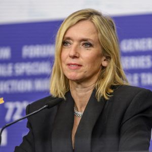 Léa Drucker - Conférence de presse du film "Incroyable mais vrai" lors du 72ème festival international du film de Berlin à l'hôtel Grand Hyatt © Future-Image via ZUMA Press / Bestimage 