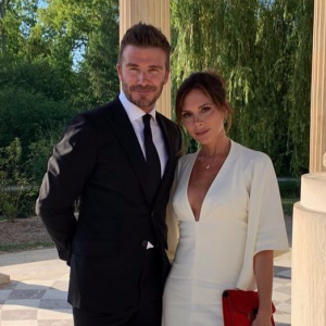 David et Victoria Beckham lors de leurs 20 ans de mariage, célébrés au Château de Versailles.