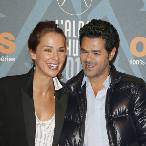 Jamel Debbouze et Mélissa Theuriau Soirée de clôture au palais des sports . Grand prix du jury, prix du public et prix d'interprètation rebaptisé désormais prix Michel Galabru pour Fatsah Bouyahmed 19ème festival international du film de comédie de l'Alpe d'Huez.