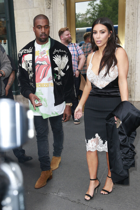 Kim Kardashian et son mari Kanye West sont allés déjeuner au restaurant Cipriani à New York, le 5 juin 2016 © CPA/Bestimage