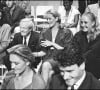 Jean-Marie Le Pen et ses filles Marie-Caroline et Marine sur le plateau de L'Heure de vérité en 1987