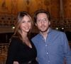 Ophélie Meunier ( enceinte) et son mari Mathieu Vergne - Dîner de charité Breitling pour l'association "Premiers de cordée" à la Samaritaine à Paris. © Rachid Bellak / Bestimage