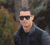 Semi-Exclusif - Cristiano Ronaldo est allé chercher son fils Cristiano Ronaldo Junior à l'école à Madrid, le 21 janvier 2015.