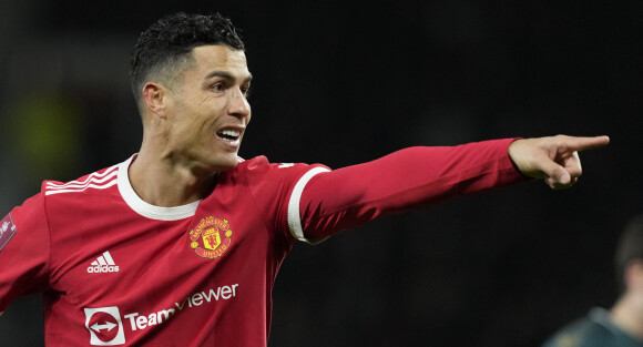 Cristiano Ronaldo lors du match de FA Cup Emirates au stade Old Trafford à Manchester, Royaume Uni, le 4 février 2022. Le match s'est terminé sur un match nul 1-1. © Andrew Yates/Sportimage/Cal Sport Media/Zuma Press/Bestimage