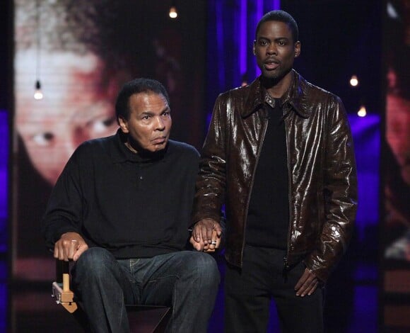 Mohammed Ali et Chris Rock à Los Angeles pendant le Téléthon pour Haïti organisé le 22 janvier par George Clooney et Wyclef Jean.