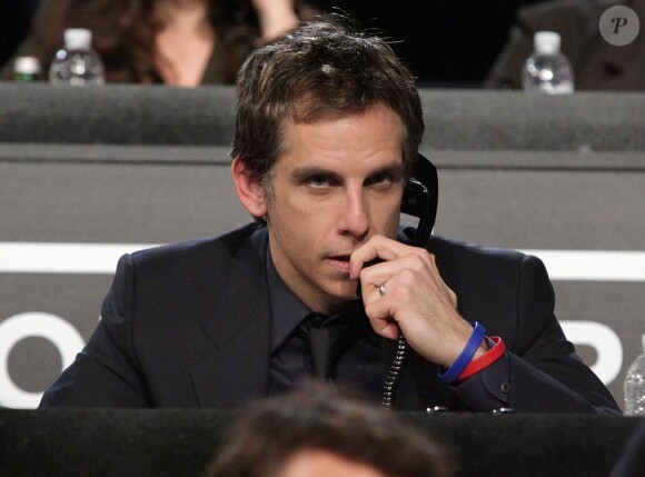 Ben Stiller à Los Angeles pendant le Téléthon pour Haïti organisé le 22 janvier par George Clooney et Wyclef Jean.