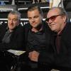 Robert de Niro, Leonardo DiCaprio et Jack Nicholson à Los Angeles pendant le Téléthon pour Haïti organisé le 22 janvier par George Clooney et Wyclef Jean.