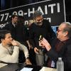 George Clooney, Mark Wahlberg et Jack Nicholson à Los Angeles pendant le Téléthon pour Haïti organisé le 22 janvier par George Clooney et Wyclef Jean.