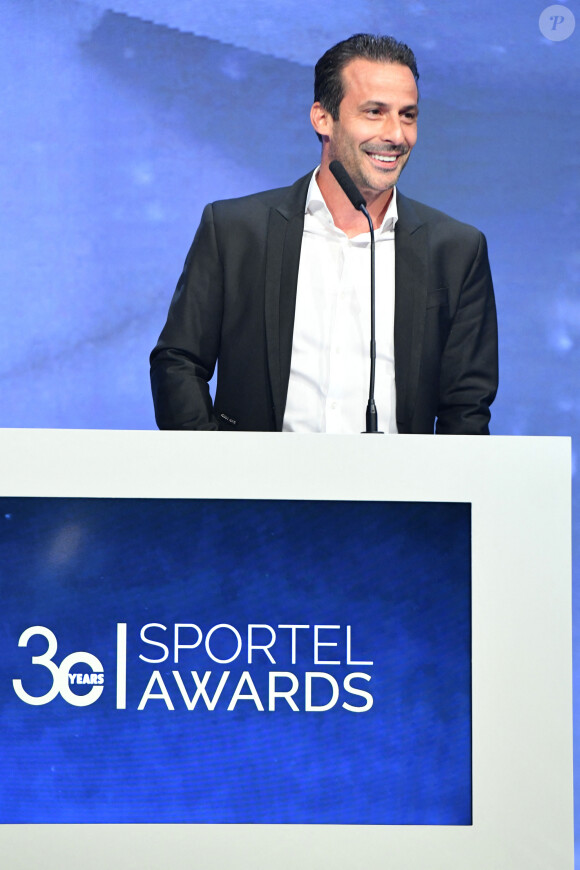 Ludovic Giuly - Soirée des Sportel Awards 2019 au Grimaldi Forum à Monaco le 22 octobre 2019. Les Sportel Awards visent à récompenser les plus belles images de sport de l'année dans le cadre du Sportel qui est un salon international du sport et des médias qui se déroule sur 3 jours en Principauté. © Bruno Bebert/Bestimage