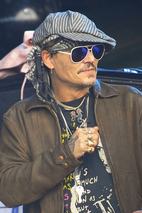 Johnny Depp au festival de Glastonbury le 24 juin 2017 