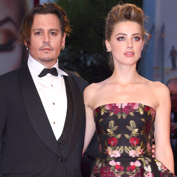 Johnny Depp (habillé en Ralph Lauren) et sa femme Amber Heard - Tapis rouge du film "A Danish Girl" lors du 72ème festival du film de Venise (la Mostra).