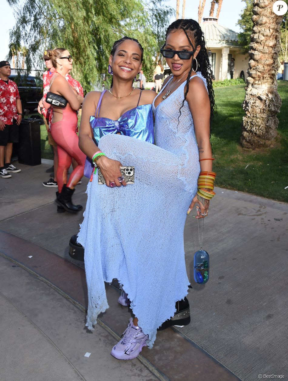 Christina Milian et Karrueche Tran au photocall du festival Revolve