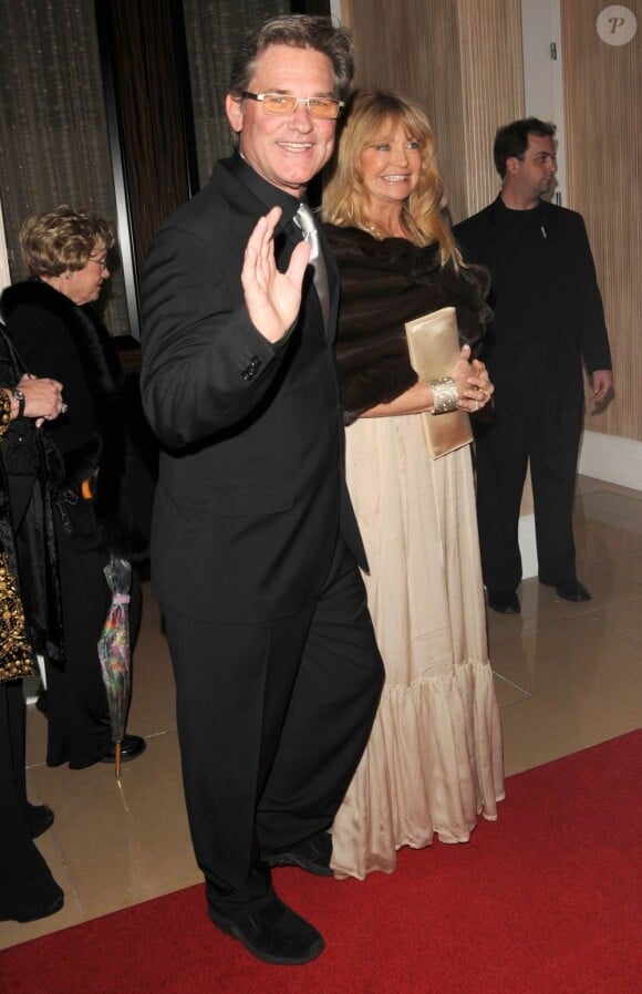 Kurt Russell et Goldie Hawn à l'occasion des Living Legends of Aviation Awards, qui se sont tenus au Beverly Hills Hotel de Los Angeles, le 22 janvier 2010.