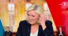 Extrait du débat de l'entre deux tours des présidentielles avec Marine Le Pen et Emmanuel Macron. La cheffe du RN a fait un faux départ, démarrant son discours trop tôt.
