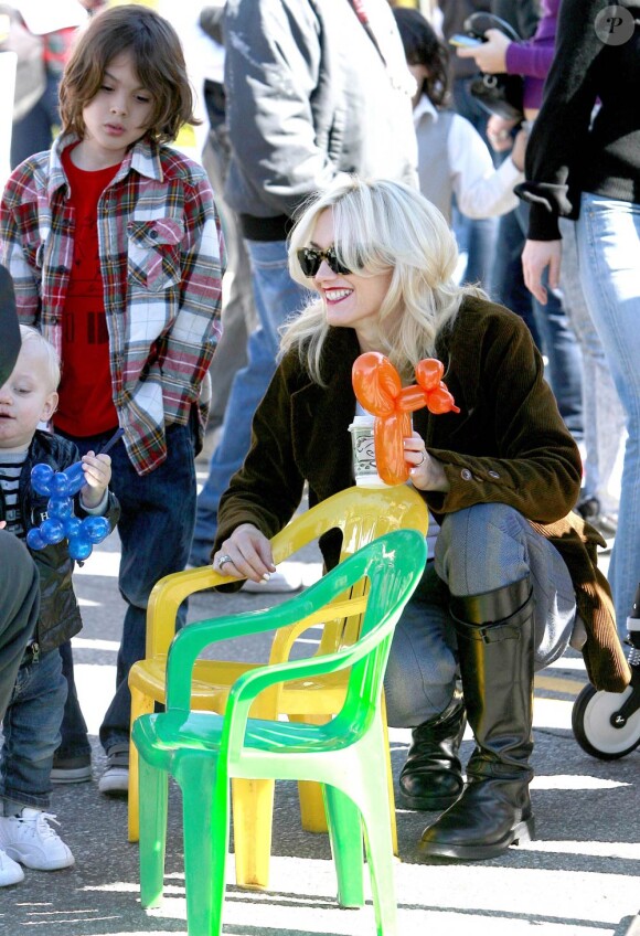 Gwen Stefani et sa famille à Hollywood, le 24 janvier 2010