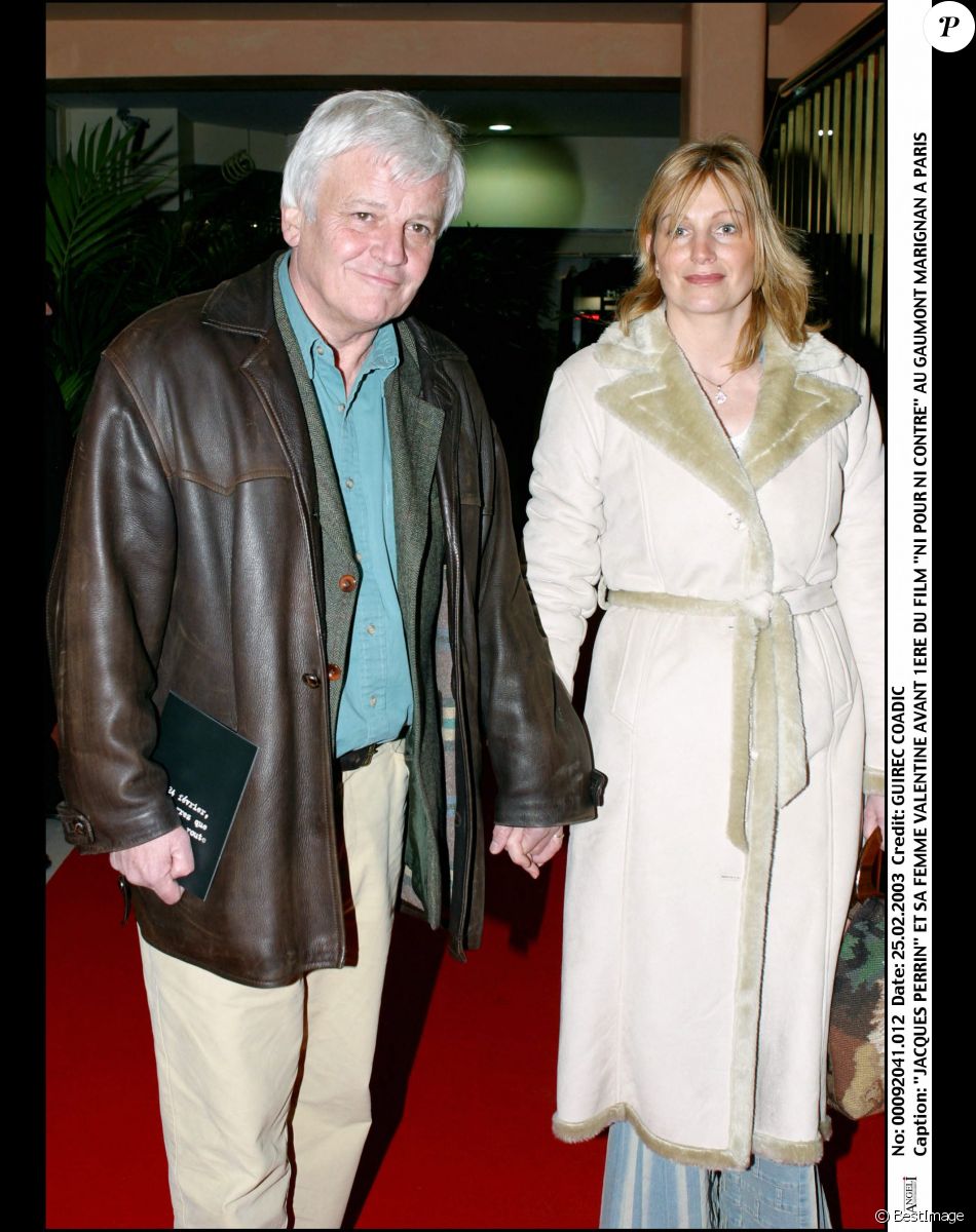 Jacques Perrin et sa femme Valentine, à l'avant-première du film Ni Pour Ni Contre