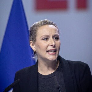 Marion Marechal lors du dernier meeting du candidat à l'élection présidentielle Eric.Zemmour avec le premier tour à Paris le 7 avril 2022.