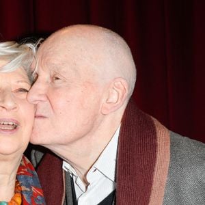 Exclusif - Juliette Carré et son mari Michel Bouquet - Représentation de la pièce "Pleins Feux" au théâtre Hébertot à Paris le 2 février 2017. © Coadic Guirec/Bestimage