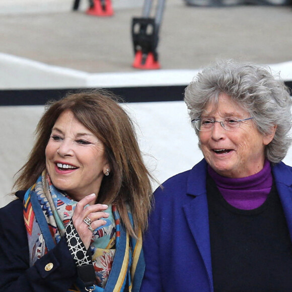 Michel Boujenah, Nicole Calfan et Jacqueline Franjou - Cérémonie d'hommage national à l'Hôtel national des Invalides en hommage à Michel Bouquet décédé le 13 avril 2022. Paris le 27 avril 2022. © Domnique Jacovides / Bestimage
