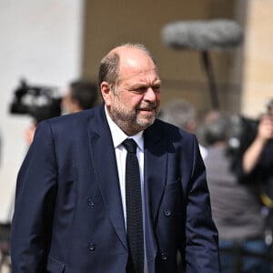 Eric Dupond-Moretti - Cérémonie d'hommage national à l'Hôtel national des Invalides en hommage à Michel Bouquet décédé le 13 avril 2022. Paris le 27 avril 2022. Michel Bouquet a été inhumé dans la plus stricte intimité le 15/04/2022 à Étais-la Sauvin dans l'Yonne. © David Nivière / Pool / Bestimage 