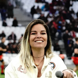 Sophie Tapie lors de la 23e journée de championnat de rugby du TOP14 RC Toulon - Toulouse au stade vélodrome à Marseille (match délocalisé) le 23 avril 2022. Victoire du RCT sur Toulouse 19-15. © Norbert Scanella / Panoramic / Bestimahe