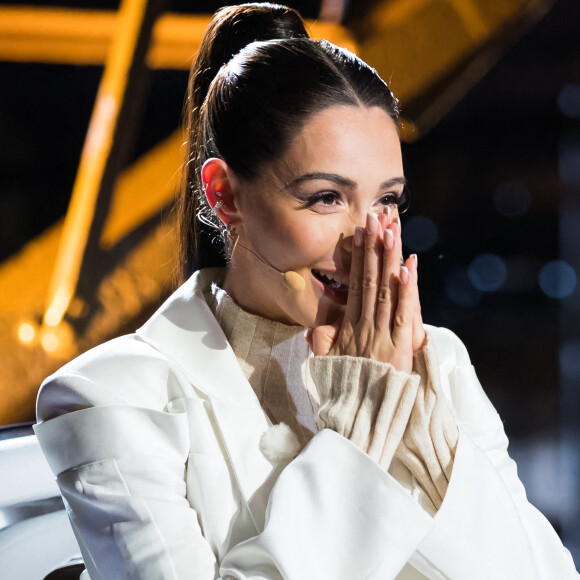 Exclusif - Nabilla Benattia - Enregistrement de l'émission "La Chanson secrète 10" au 1er étage de la Tour Eiffel à Paris. © Tiziano Da Silva / Bestimage