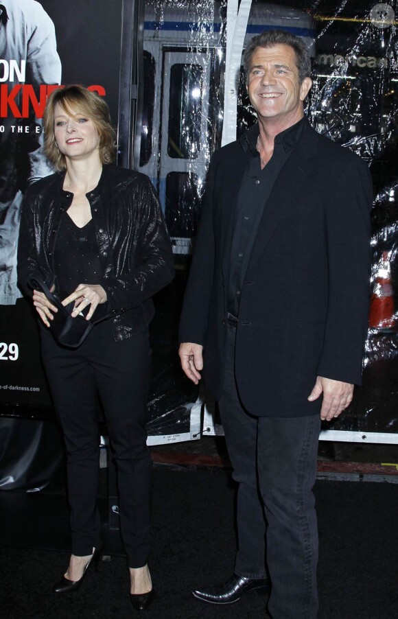 Jodie Foster et Mel Gibson, à l'occasion de l'avant-première de Hors de Contrôle, qui s'est tenue au Graumann's Chinese Theatre de Los Angeles, le 26 janvier 2010.