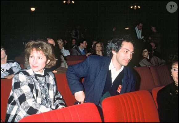 Nathalie Baye et Michel Berger à la générale de la pièce de théâtre "Dandin" en 1988