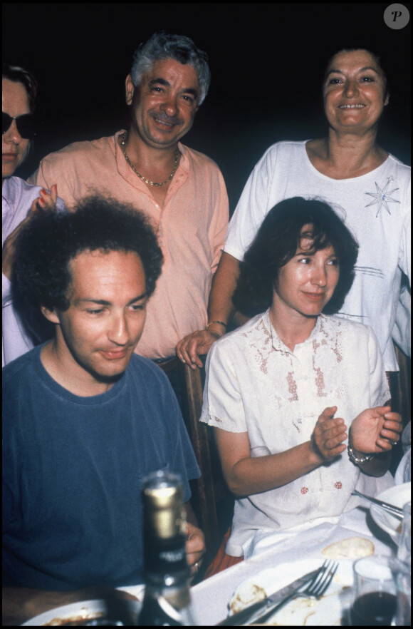 Nathalie Baye et Michel Berger lors d'une soirée en 1989