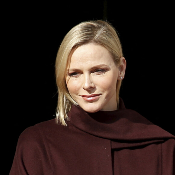 Exclusif - La princesse Charlene lors de l'ordination du nouvel archevêque de la principauté à Monaco, monseigneur Dominique-Marie David, en présence du prince Souverain Albert II de Monaco le 8 mars 2019. Monseigneur © Jean-François Ottonello / Nice-Matin / Bestimage