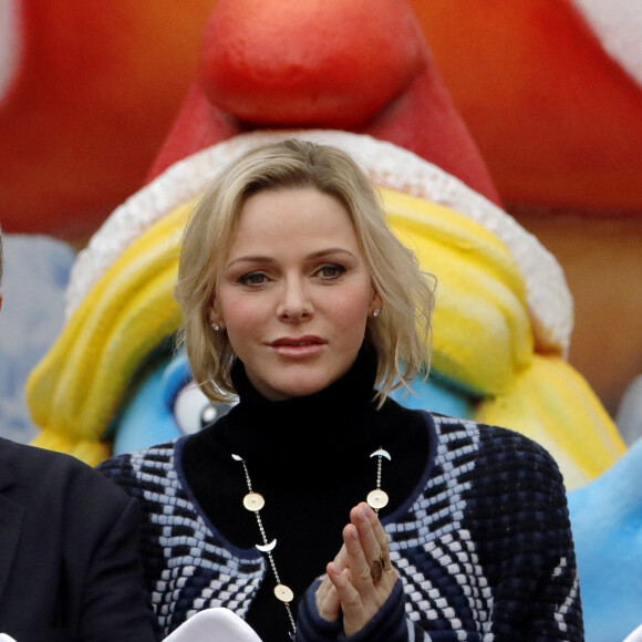 La princesse Charlène de Monaco lors de la remise de cadeaux de Noël aux enfants monégasques au palais à Monaco le 18 décembre 2019. © Claudia Albuquerque / Bestimage 
