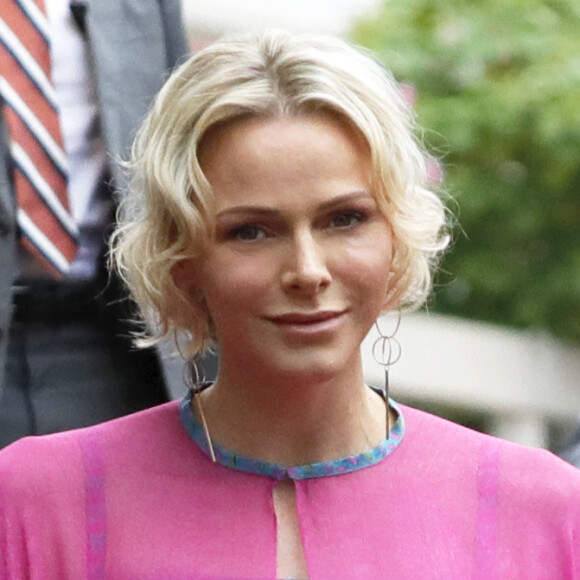 La princesse Charlene de Monaco durant le traditionnel Pique-nique des monégasques au parc princesse Antoinette à Monaco © Claudia Albuquerque/Bestimage 