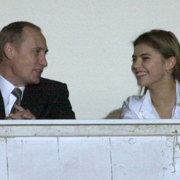 Vladimir Poutine et Alina Kabaeva lors d'un championnat de gymnastique