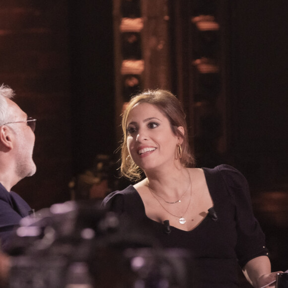 Exclusif - Laurent Ruquier, Léa Salamé - Sur le plateau de l'émission OEED (On Est En Direct) présentée par L.Salamé et L.Ruquier - Paris le 23/04/2022 - © Jack Tribeca / Bestimage